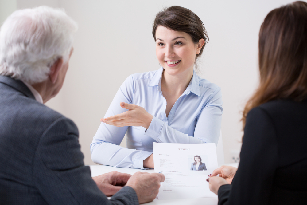 NP interviewing with older man and woman