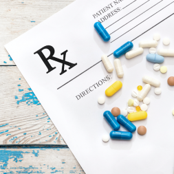 RX prescription with pills